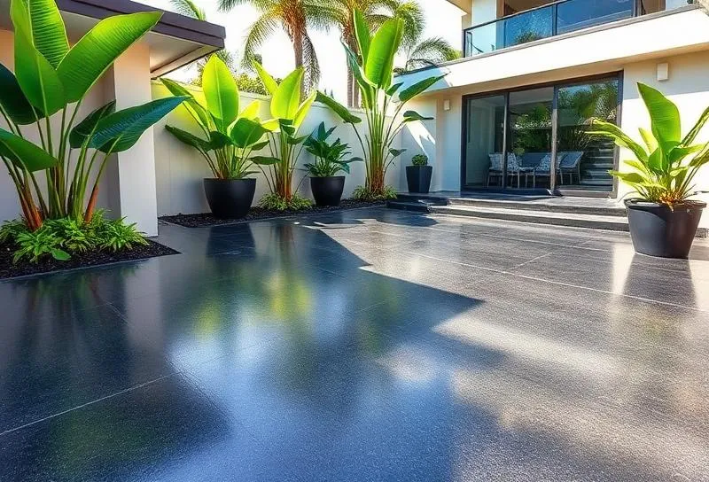 Professional concrete driveway in Burleigh Heads, Gold Coast