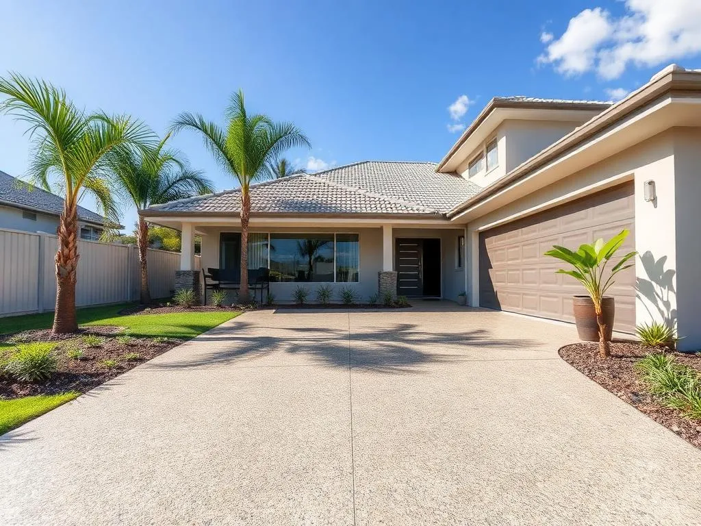 Professional concrete driveway in Coomera, Gold Coast