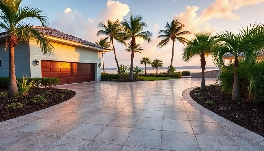 Professional concrete driveway in Miami, Gold Coast