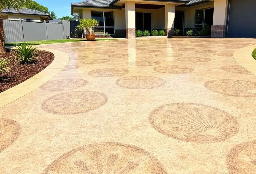 Professional concrete driveway in North Lakes, Brisbane