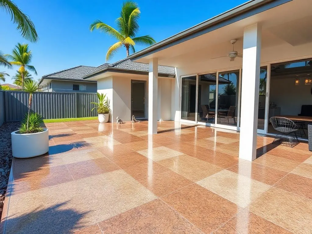 Professional concrete driveway in Ormeau, Gold Coast