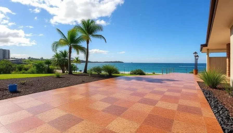 Professional concrete driveway in Redland Bay, Brisbane