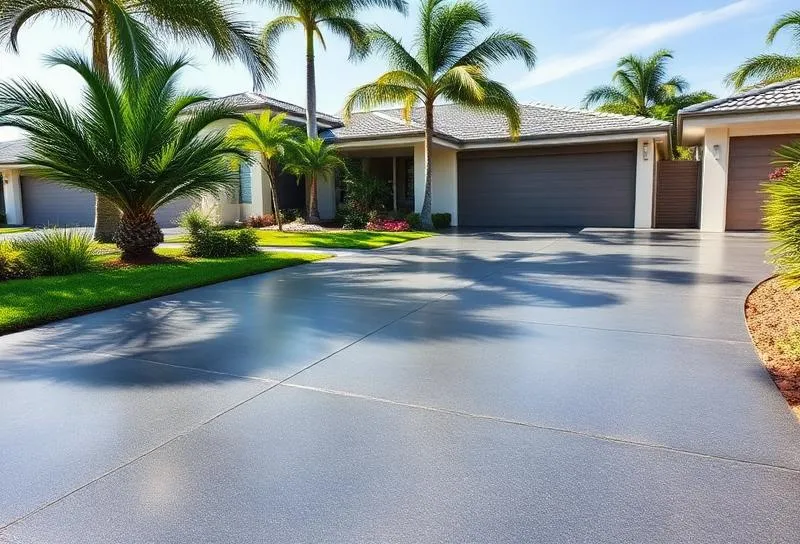 Professional concrete driveway in Southport, Gold Coast